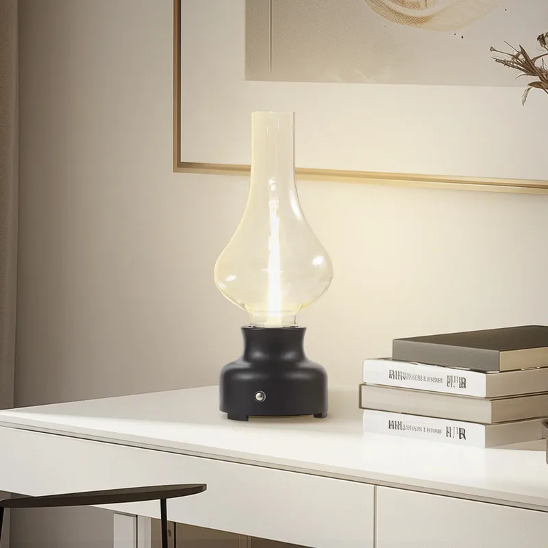 Mist draagbare tafellamp zwart/transparant by NOLA – product photo
