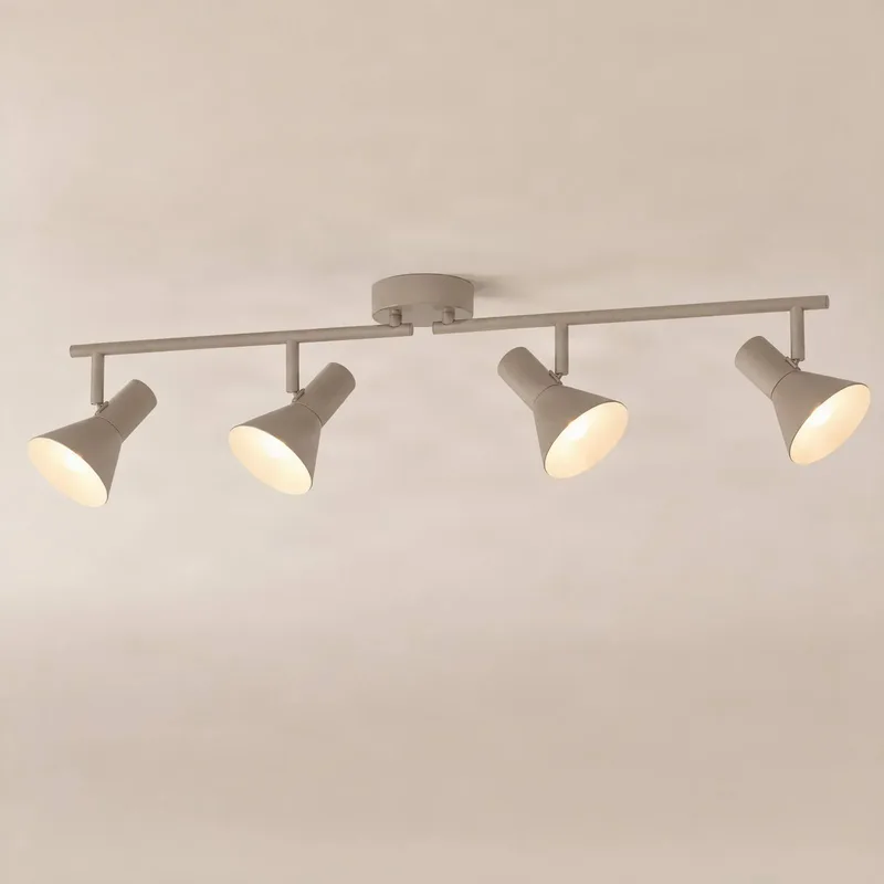 plafondspot Milia, 4-lamps, beige, 79 cm, E14, metaal van NOLA in Beige, Wit – productfoto