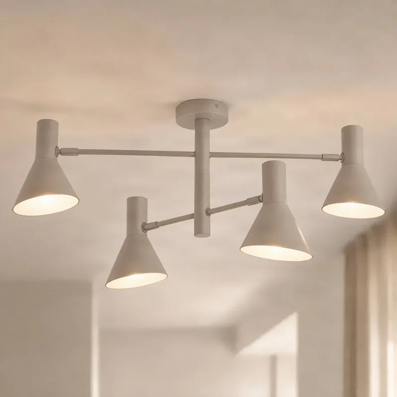 plafondspot Milia, 4-lamps, beige, E14, metaal van NOLA in Beige, Wit – productfoto