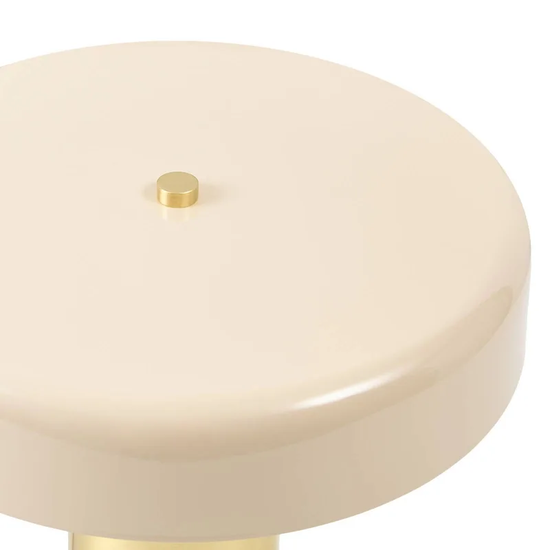 tafellamp Dionne, messing/beige, 33 cm, metaal, E14 de NOLA en Beige, Laiton – photo du produit 5 sur 5