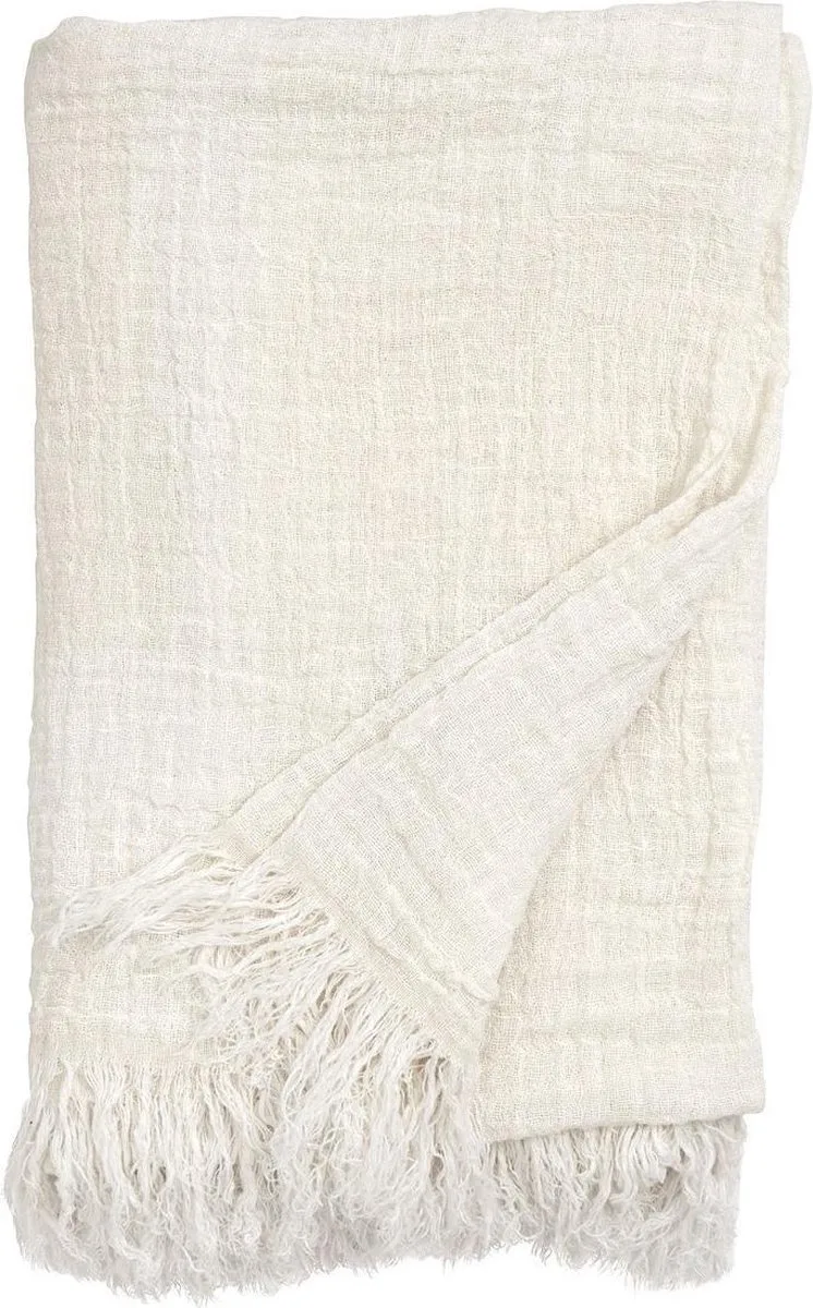 bedsprei linnen 270 x 270 från Nordal i Vit – produktbild