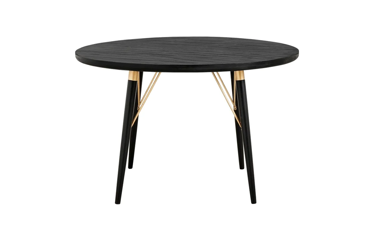 Ronde eettafel - zwart hout van Nordal – productfoto