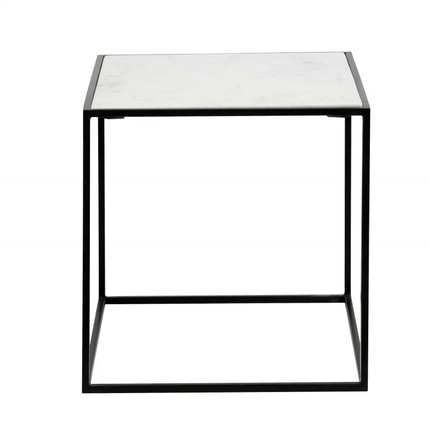 Cube bijzettafel - wit marmer S fra Nordal – produktbillede