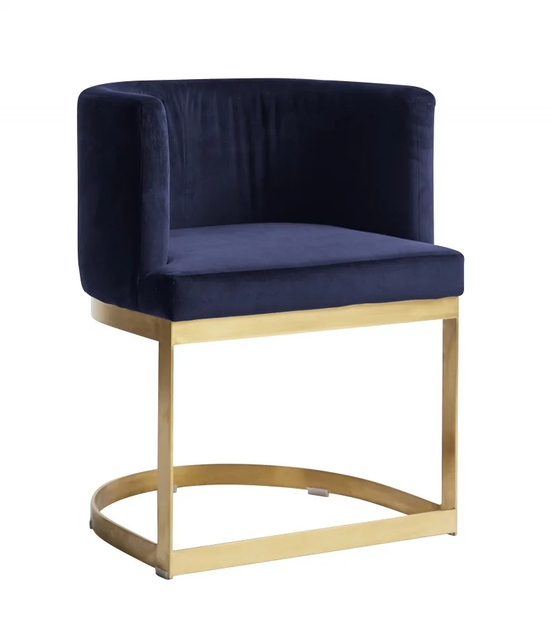 Eetkamerstoel blauw velvet de Nordal – photo du produit