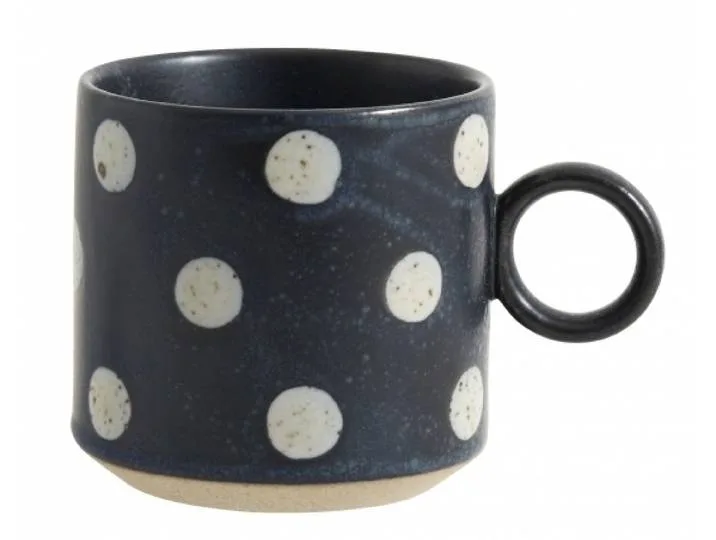 Grainy mokken dots donkerblauw/zand -set van 4 stuks von Nordal – Produktfoto
