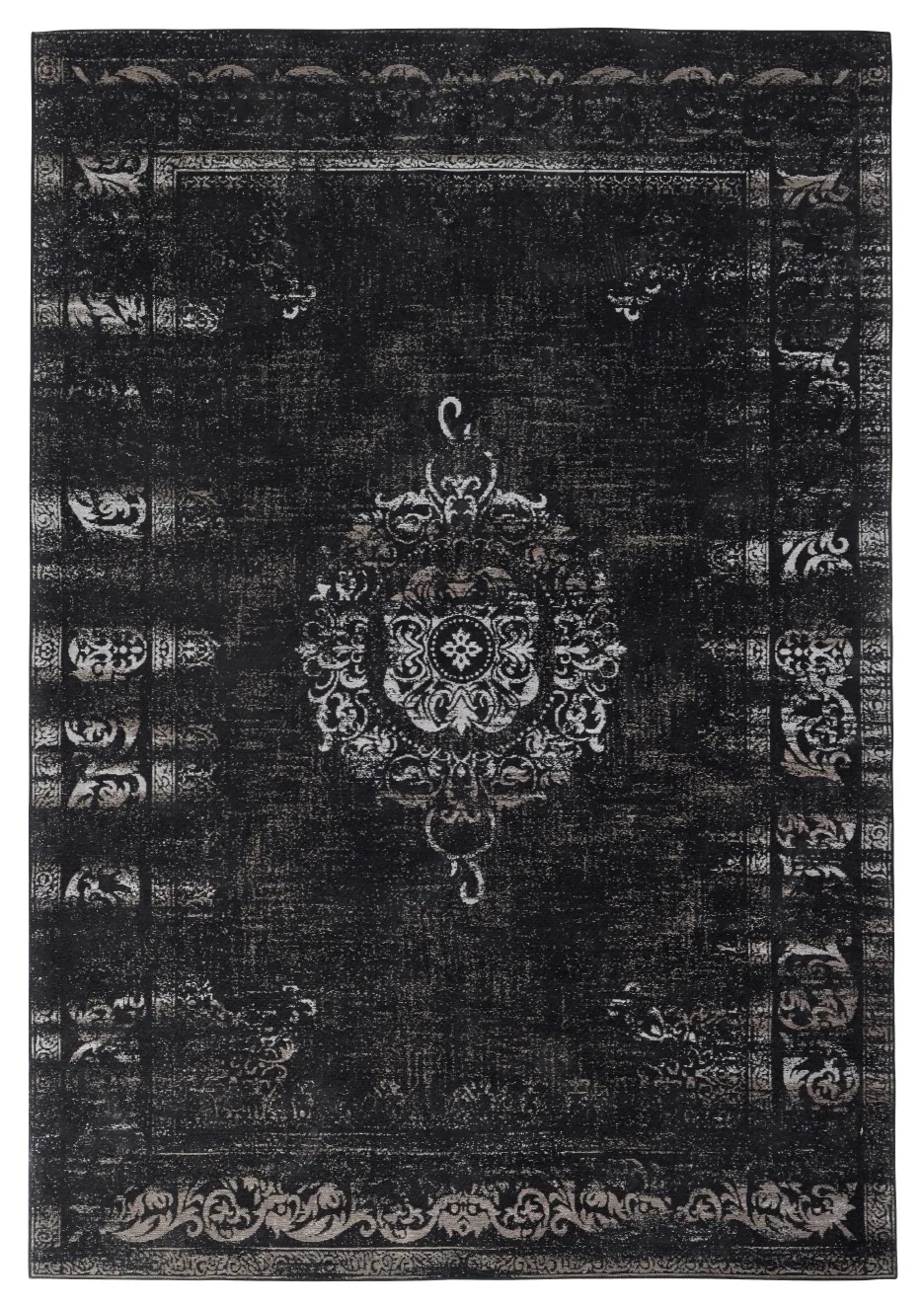 Grand geweven vloerkleed - donkergrijs/zwart 200x290 van Nordal – productfoto