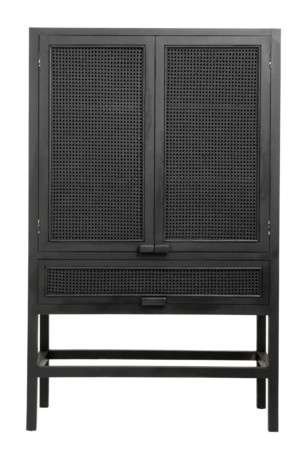 Merge teak kast met webbing - zwart by Nordal – product photo
