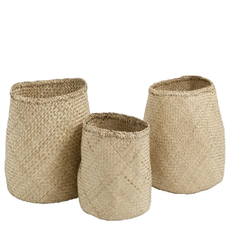 Natural basket, s/3 - Manden, set van 3 stuks - Naturel by Nordal in Beige – product photo
