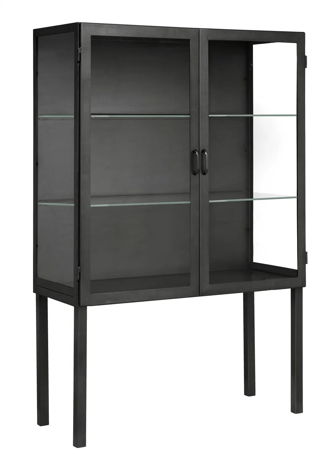 New York display kast met 2 deuren - zwart van Nordal – productfoto