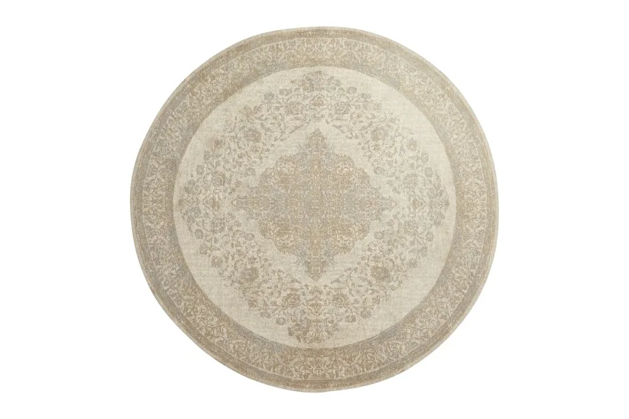 Pearl geweven vloerkleed - zand/beige Ø240cm de Nordal – photo du produit