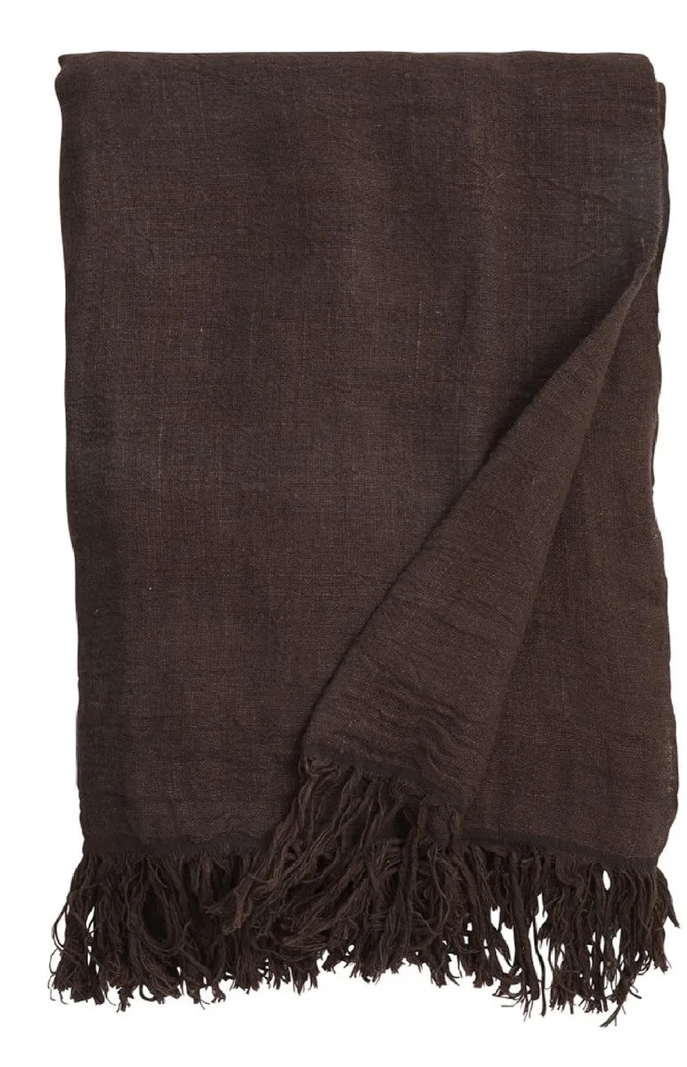 Plaid Brod 270 x 270 by Nordal in Brown – product photo