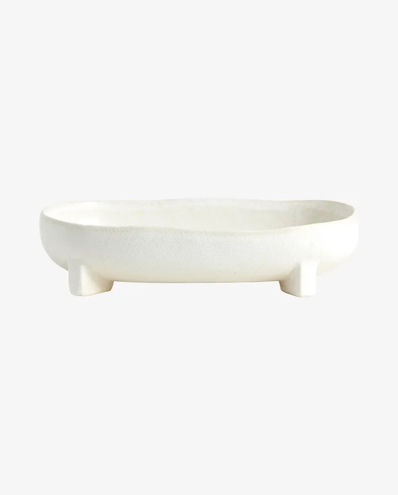 Schaal Pemba Keramiek Medium by Nordal in Offwhite – product photo