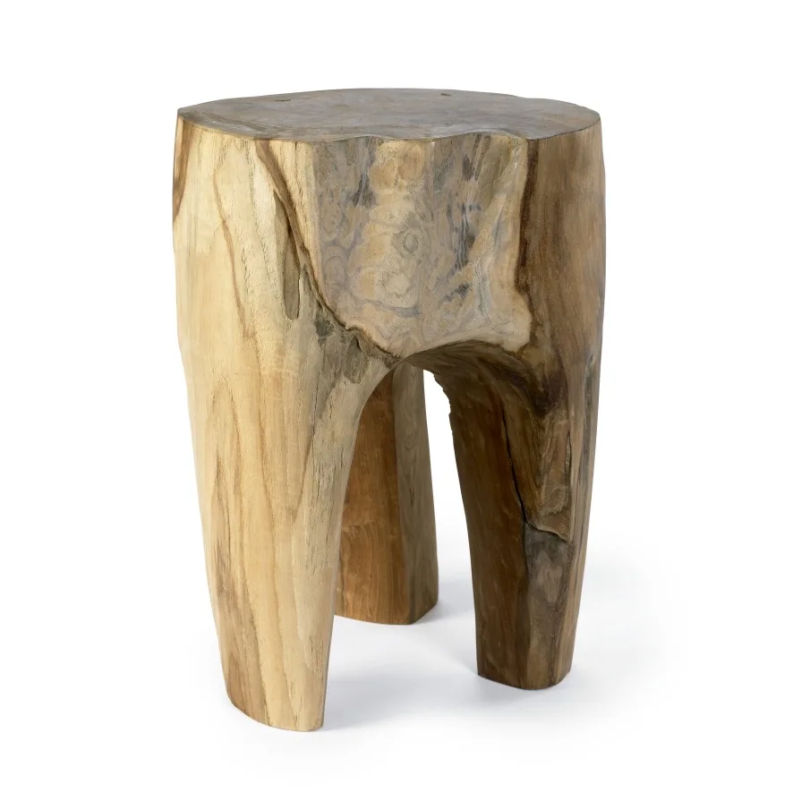 Teak houten kruk - naturel van Nordal – productfoto