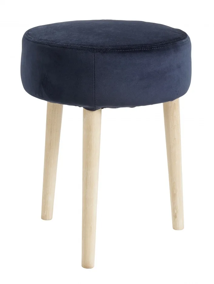 Velvet kruk blauw van Nordal – productfoto