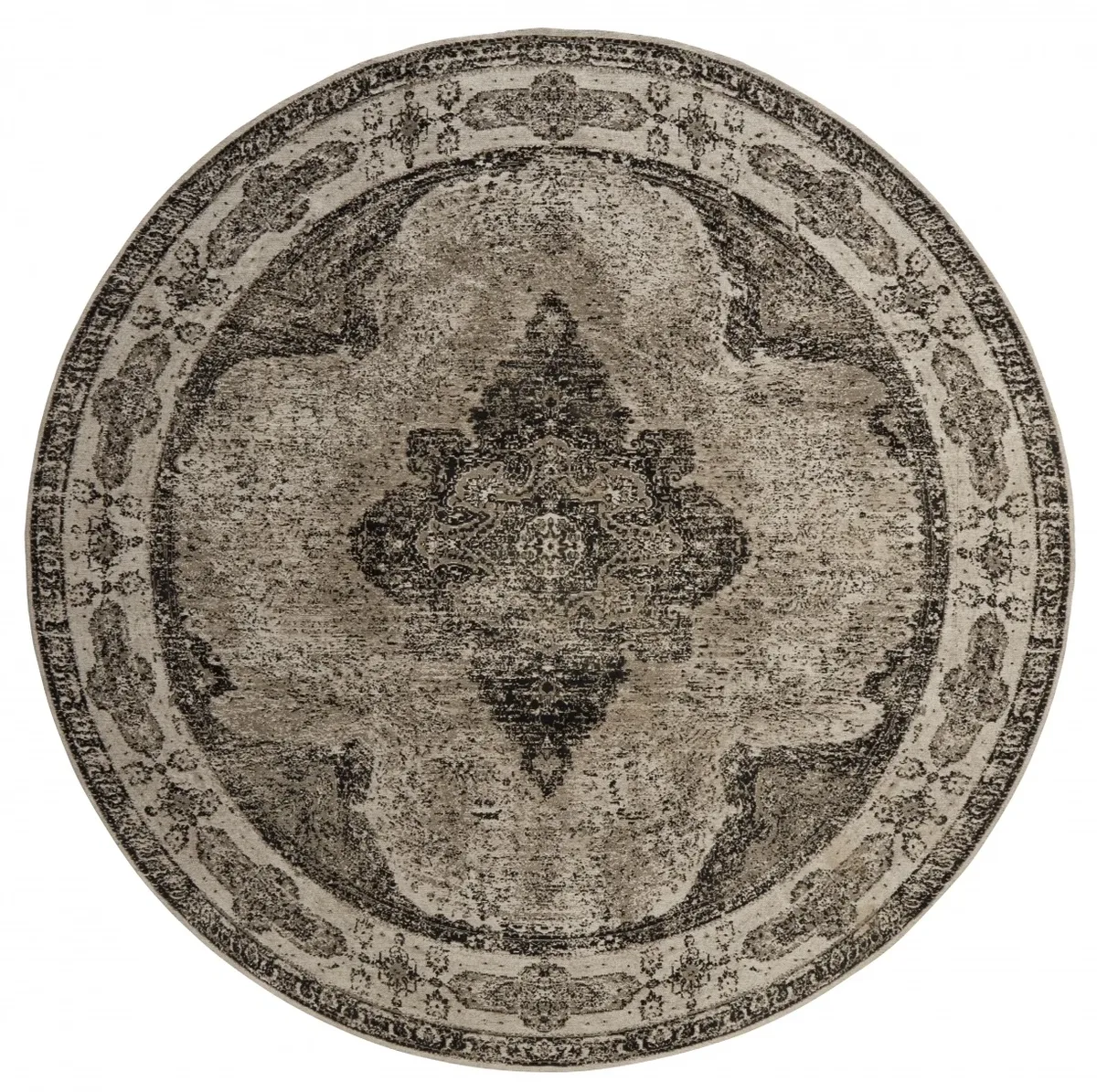 Venus rond vloerkleed grijs - diameter 140cm van Nordal – productfoto