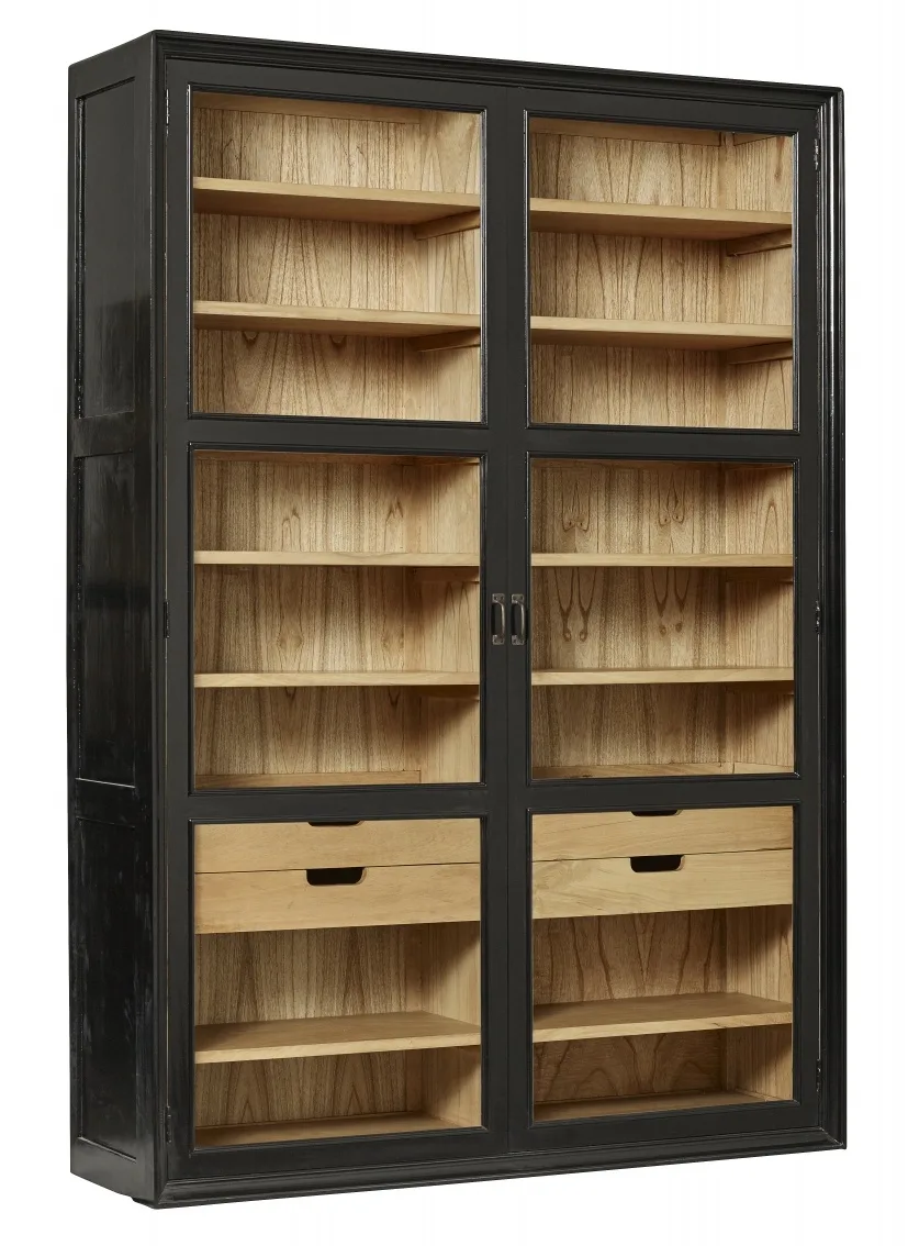 Viva kast met glazen deuren - zwart de Nordal – photo du produit