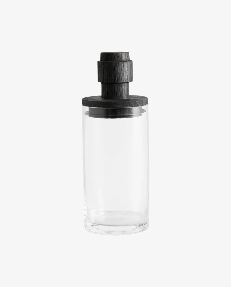 Voorraadpot Salvie Glas Hout Zwart Large by Nordal in Doorzichtig – product photo
