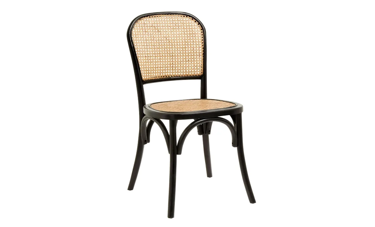 Wicky stoel vlechtwerk - zwart van Nordal – productfoto