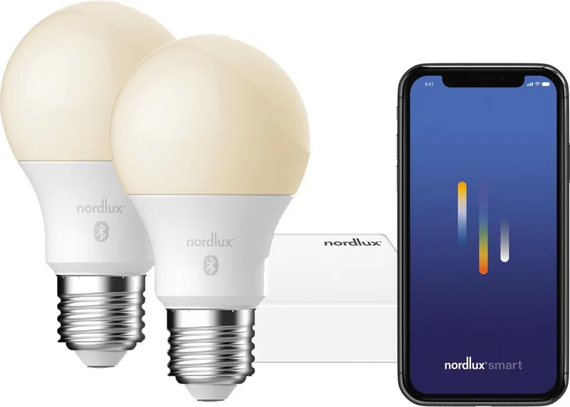 A60-lichtbron-smart-start pack 2x SMD E27+ Bridge by Nordlux in Wit – product photo