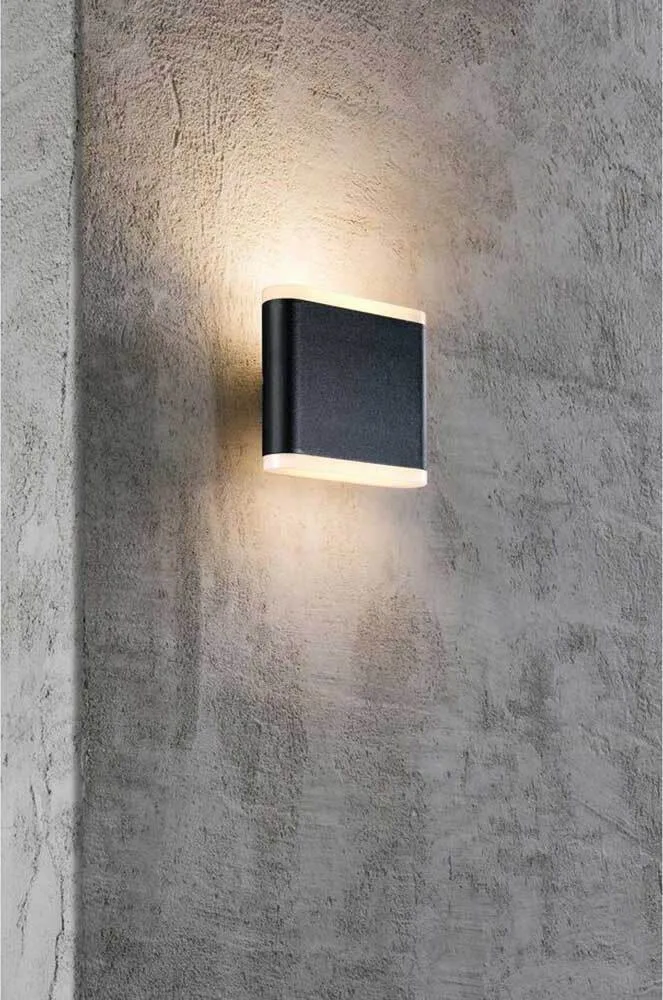 Akron 11 LED buitenlamp, zwarte wandlamp met op/neer licht, IP54, warm wit 3000K by Nordlux – product photo