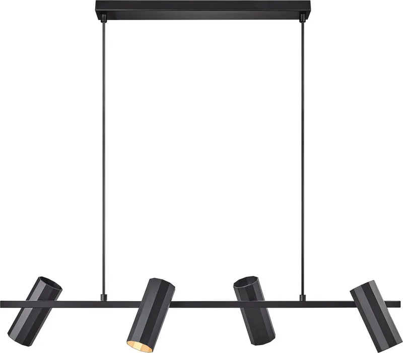 Alanis-4x hanglamp-GU10-zwart van Nordlux in Zwart – productfoto