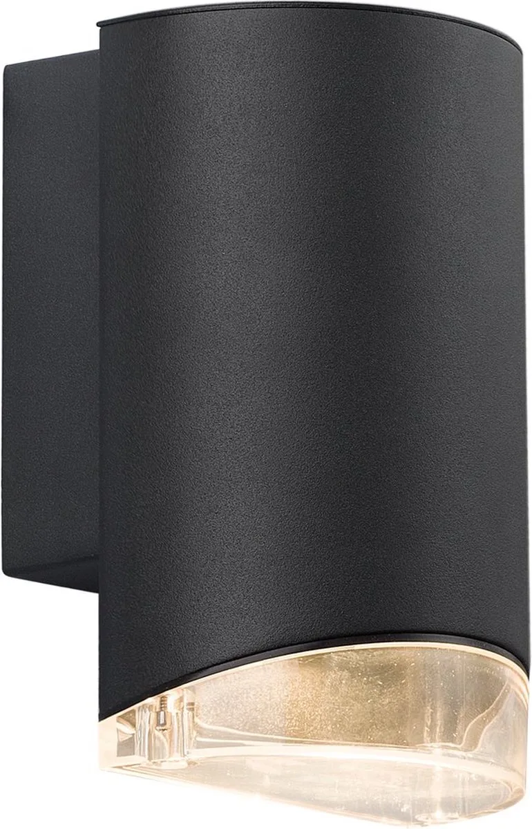 Arn Wandlamp Buiten - GU10 - IP44 - Zwart de Nordlux en Grijs – photo du produit