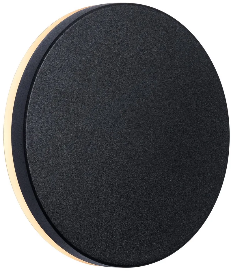 Artego-wandlamp-rond-LED module-IP54-zwart by Nordlux in Zwart – product photo