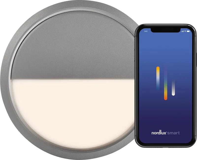 Ava-plafondlamp-smart-IP54-grijs by Nordlux in Grijs – product photo