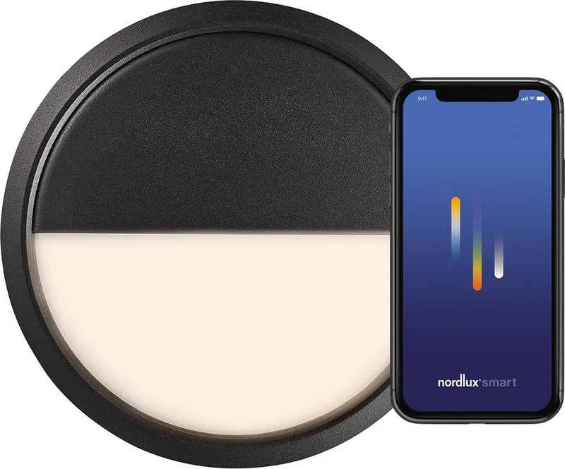 Ava-plafondlamp-smart-IP54-zwart von Nordlux in Zwart – Produktfoto