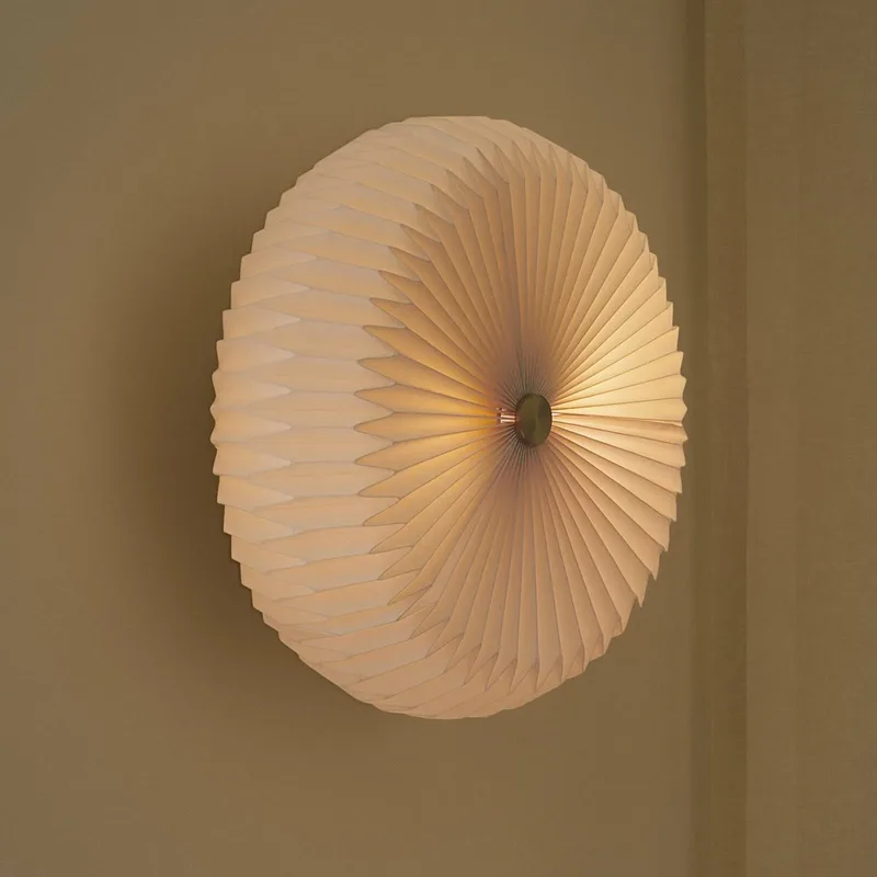 Belloy 40 plafondlamp, papieren plissékap by Nordlux in Wit – product photo