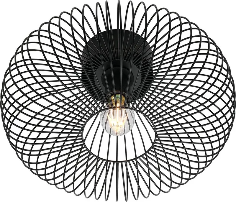 Beroni-plafondlamp-E27-metaal-zwart by Nordlux in Zwart – product photo