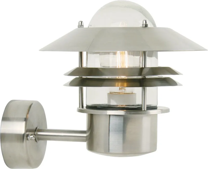 Blokhus Wandlamp Buiten - E27 - IP54 - Roestvrij staal van Nordlux in Grijs – productfoto