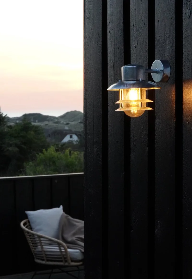 Blokhus-wandlamp-down-E27-gegalvaniseerd by Nordlux in Gegalvaniseerd – product photo