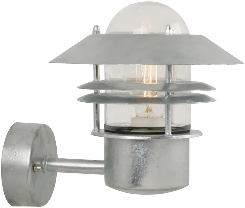 Blokhus-wandlamp-Up-E27-gegalvaniseerd by Nordlux in Gegalvaniseerd – product photo