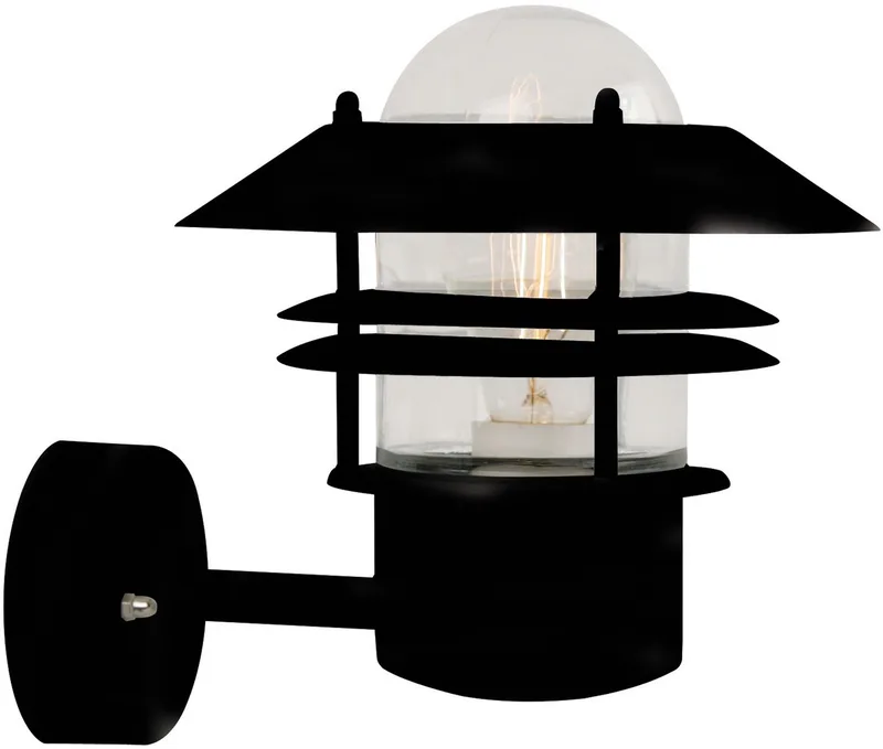 Blokhus-wandlamp-up-E27-zwart van Nordlux in Zwart – productfoto