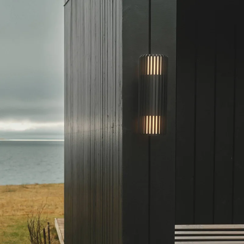 Buitenwandlamp Aludra Double Seaside, aluminium, 2-lamps. van Nordlux in Zwart – productfoto