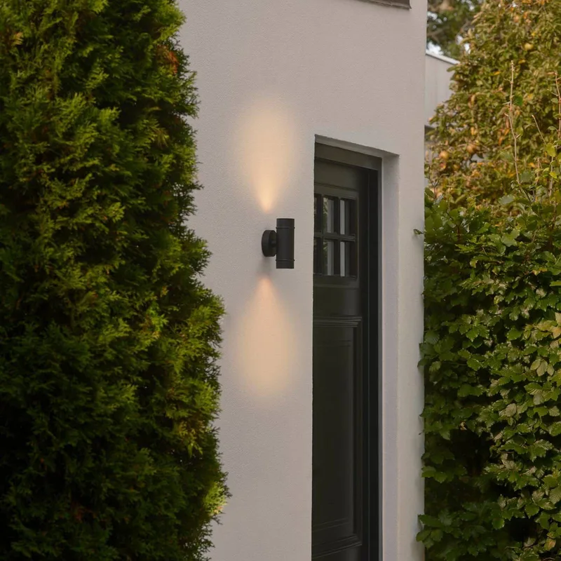 Buitenwandlamp Artilus, aluminium, IP54, up/down van Nordlux in Zwart – productfoto