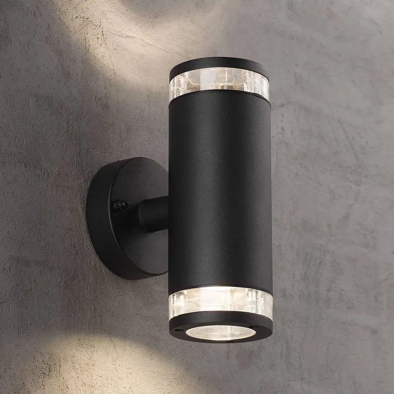 Buitenwandlamp Birk, 2-lamps by Nordlux in Zwart – product photo