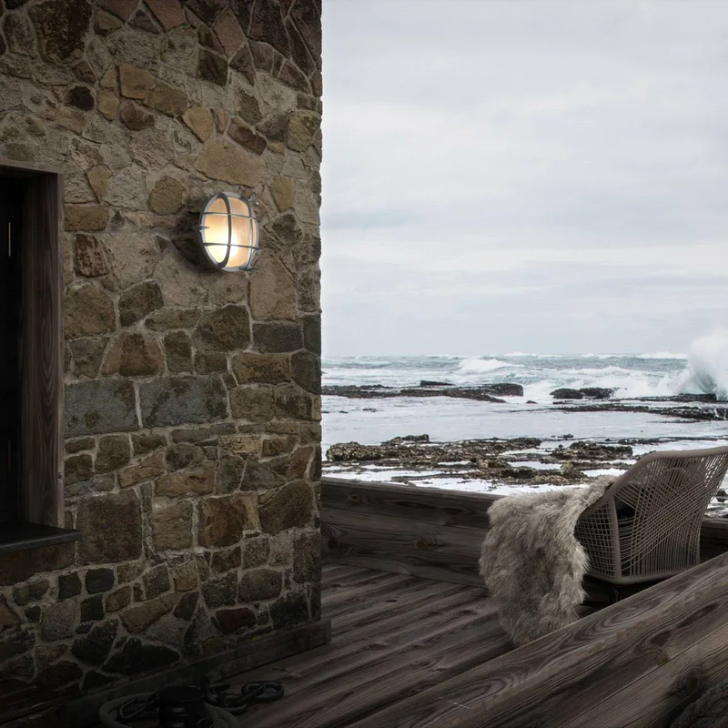 Buitenwandlamp Polperro, nikkel von Nordlux in Nikkel, helder – Produktfoto