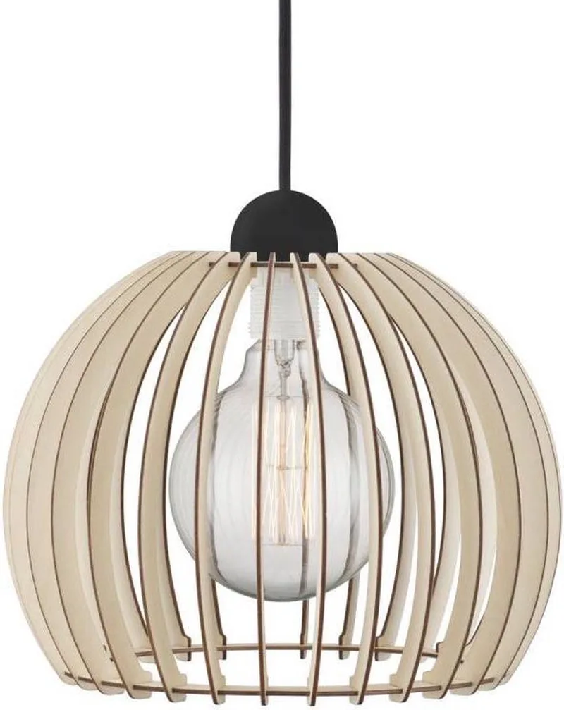 Chino 30-hanglamp-E27-blank hout van Nordlux in Natuur (Bruin) – productfoto