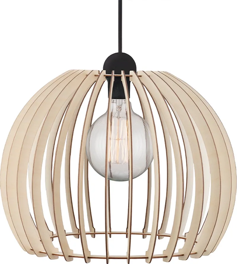 Chino 40-hanglamp-E27-blank hout van Nordlux in Natuur (Bruin) – productfoto