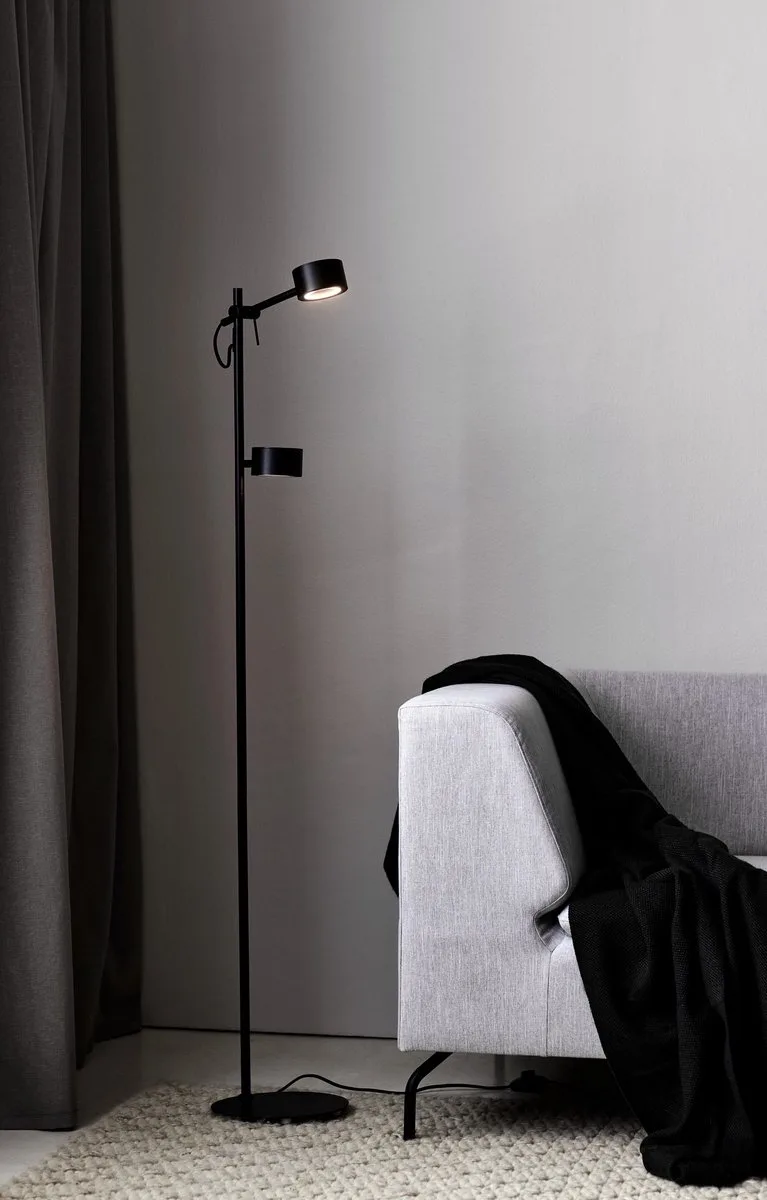 Clyde-vloerlamp-Moodmaker™ 3 step dimmable-zwart van Nordlux in Zwart – productfoto