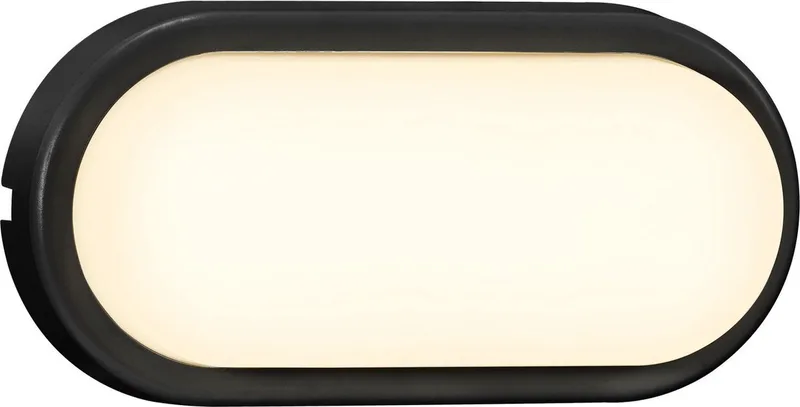 Cuba ovaal-wandlamp-LED module-IP54-zwart van Nordlux in Zwart – productfoto