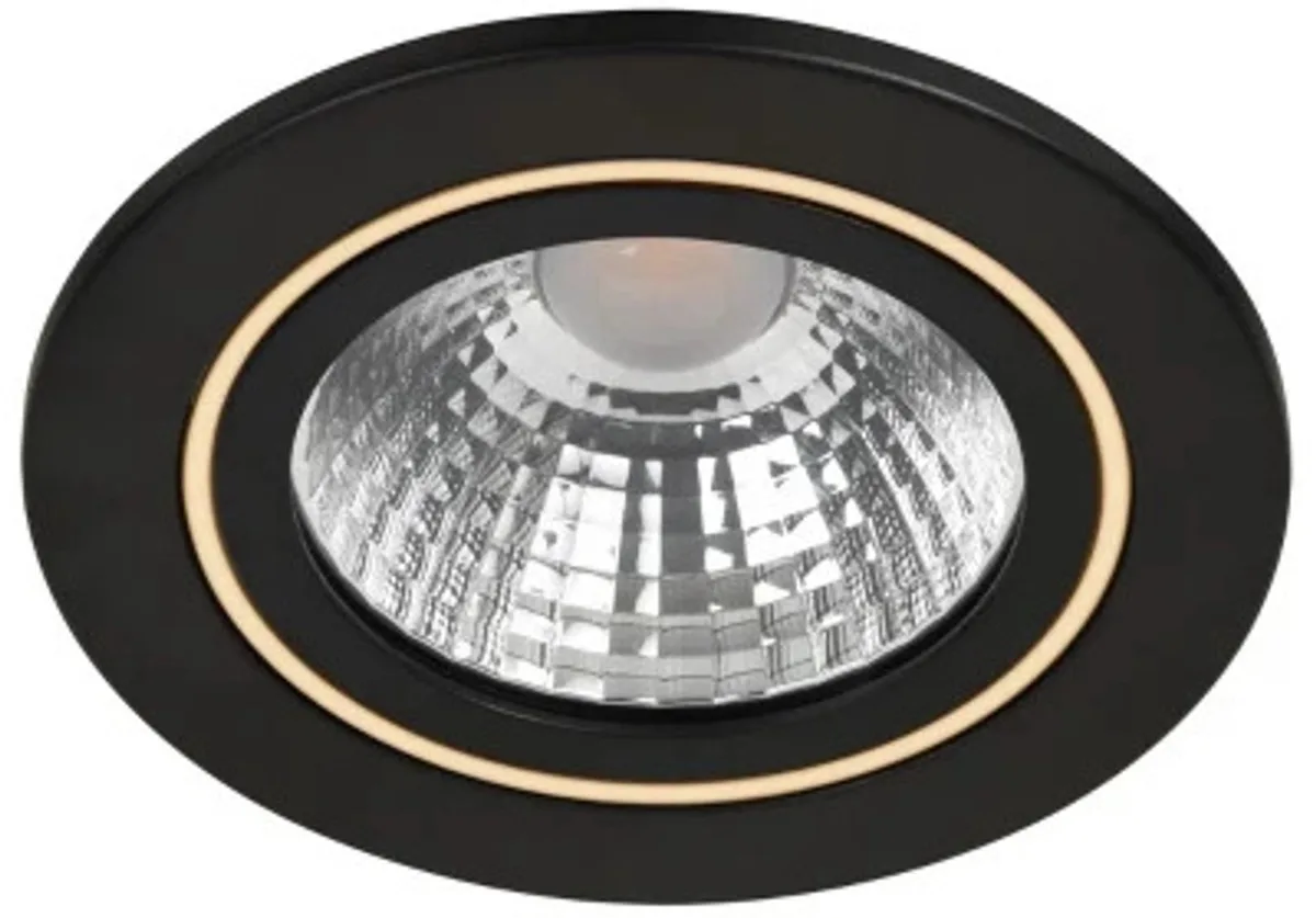 Doos 3x Nordlux Alec Ø95mm LED Inbouwspot | 6.1W 3000K 480lm 830 | ip44 | Dimbaar van Nordlux in Zwart – productfoto
