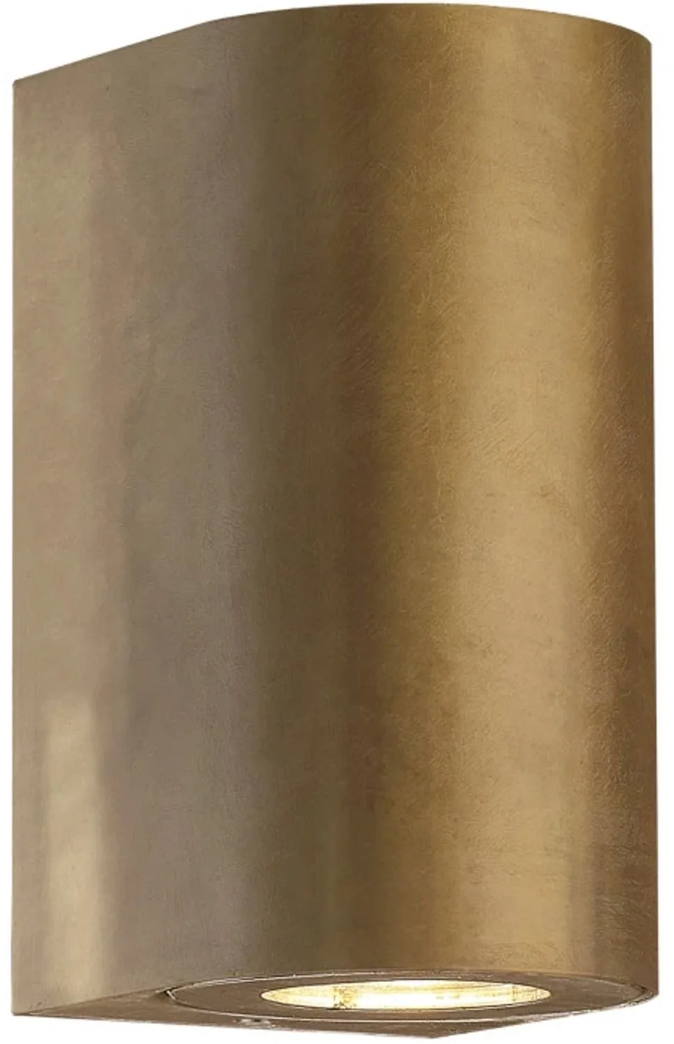 Doos 3x Nordlux Canto LED Wandlamp | 2x GU10 Max 28W | ip44 | Dimbaar | Goud van Nordlux in Messing – productfoto