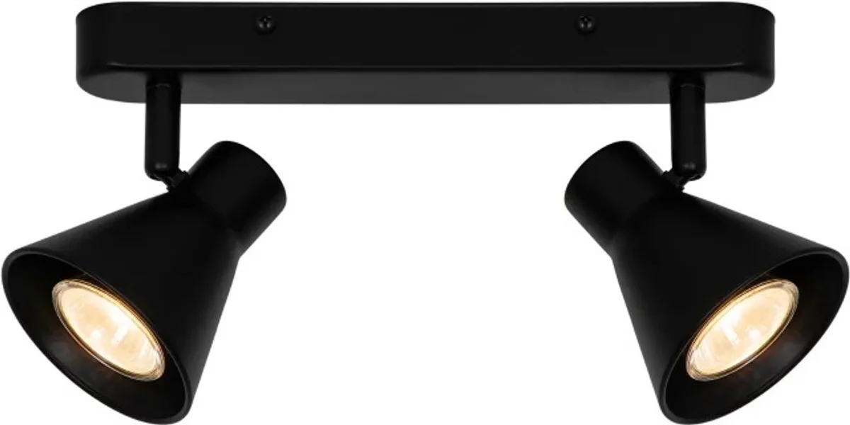 Doos 3x Nordlux Eik LED Opbouwspot | 2x GU10 Max 35W | Dimbaar van Nordlux in Zwart – productfoto