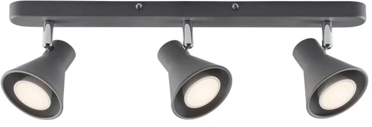 Doos 3x Nordlux Eik LED Opbouwspot | 3x GU10 Max 35W | Dimbaar de Nordlux en Gris – photo du produit