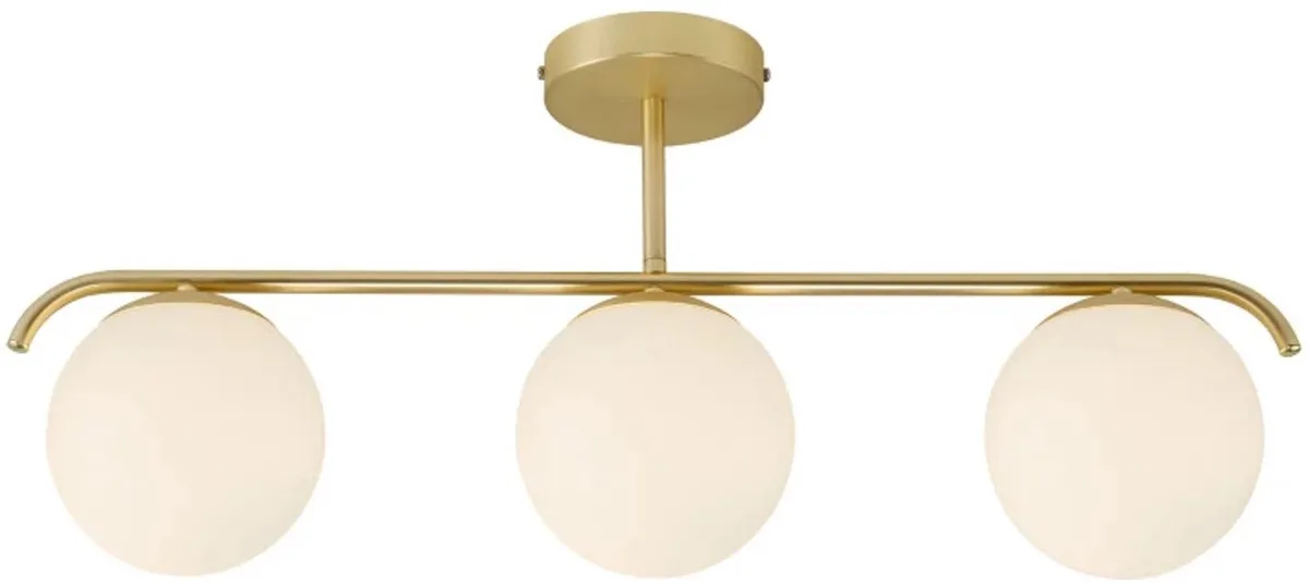 Doos 3x Nordlux Grant LED Plafondlamp | 3x E14 Max 25W | Dimbaar | Goud von Nordlux in Messing – Produktfoto