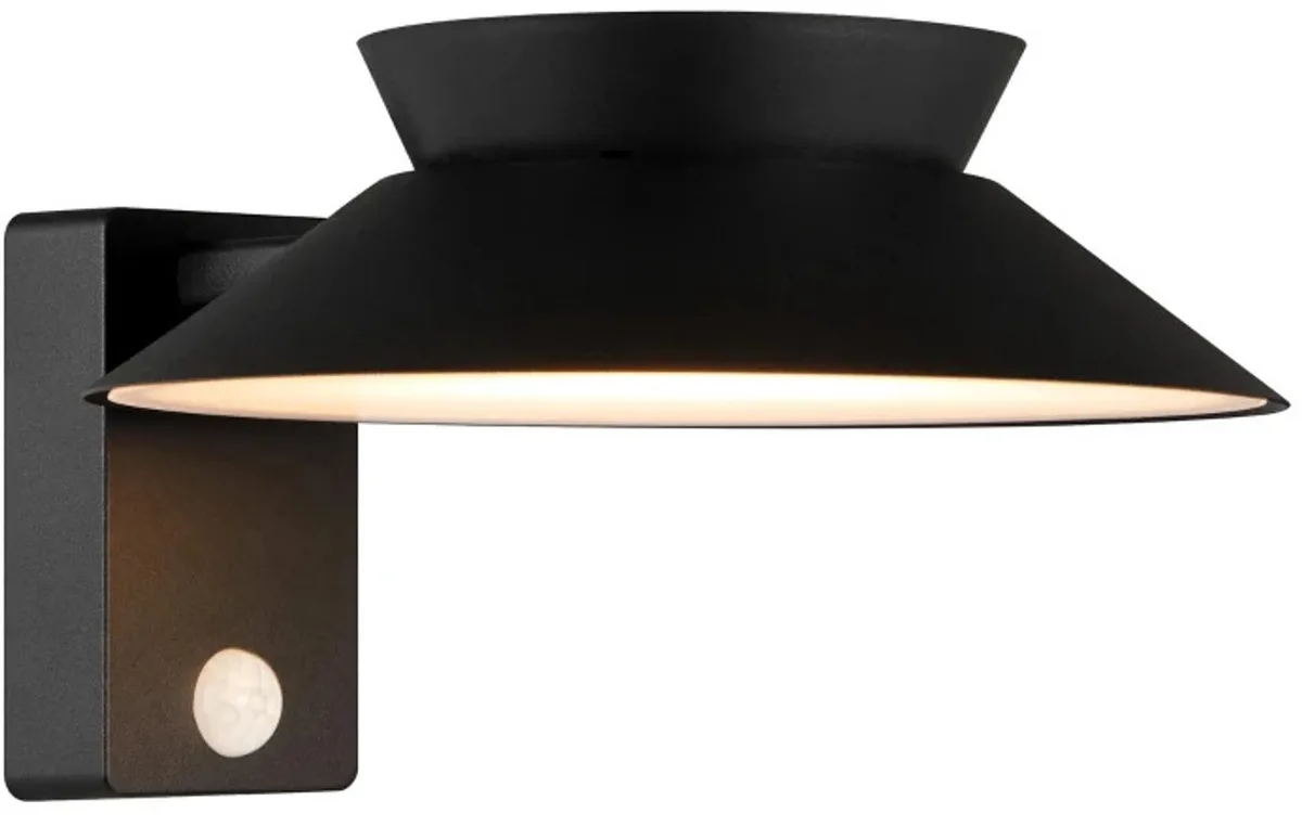 Doos 3x Nordlux Justina LED Wandlamp | 5W 3000K 400lm 830 | ip44 | Bewegingssensor von Nordlux in Schwarz – Produktfoto
