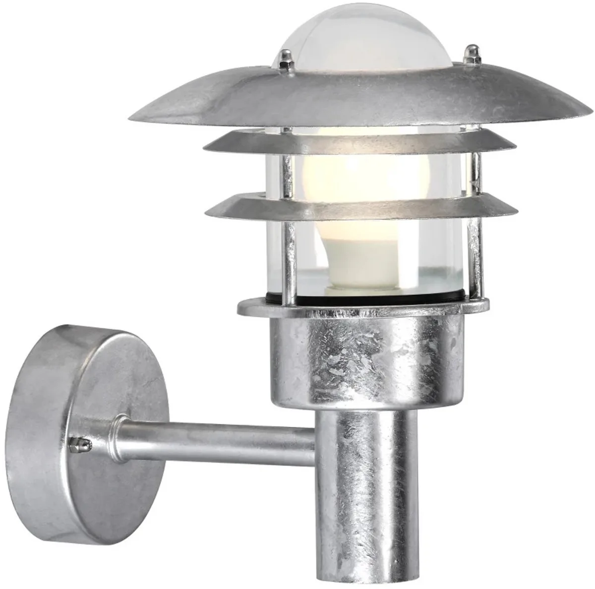 Doos 3x Nordlux Lønstrup LED Wandlamp | 1x E27 Max 60W | ip44 | Dimbaar by Nordlux in Silver – product photo